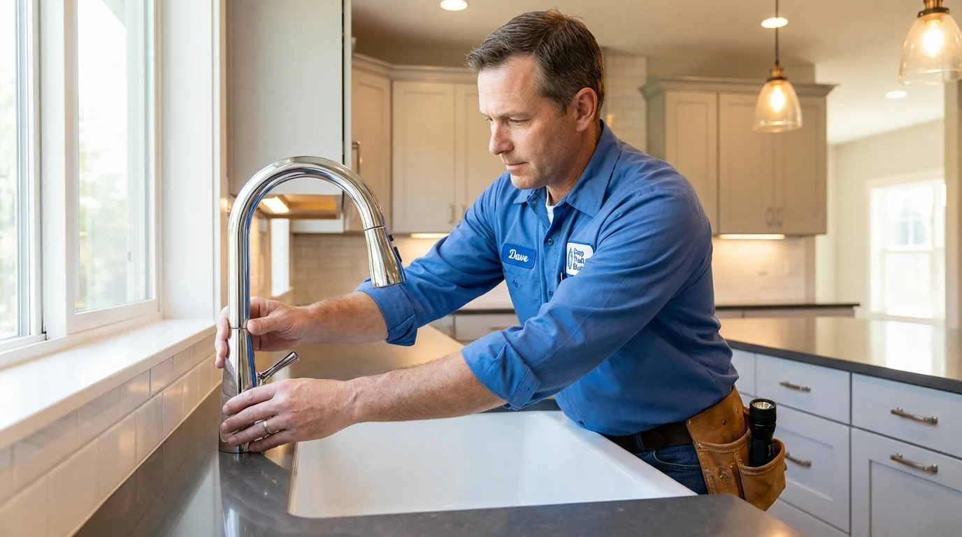 Kitchen faucet installation by Johns Plumbing LLC in Buena